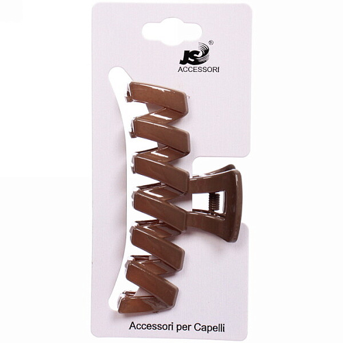 Заколка-краб для волос  на блистере Magic Gloss, зигзаг, микс 6 цветов, 9,8см (Кокетка)_41