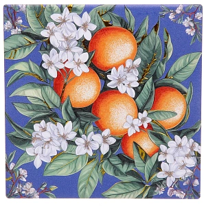 Подставка керамическая 16*16см "Ветка апельсинов"