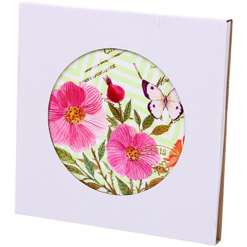 Подставка керамическая 18 см Бабачка в маках_5