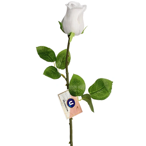 Цветок искусственный "Natur" 45см Роза белая