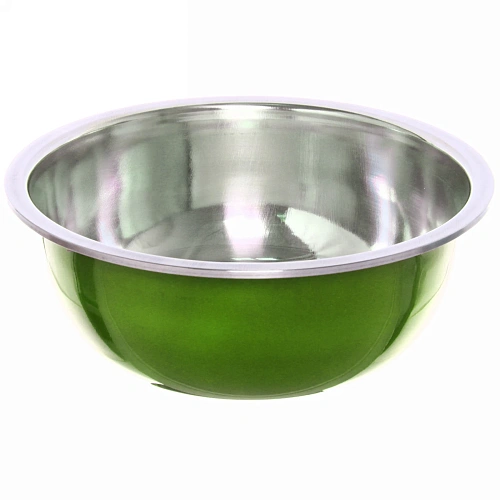 Миска металлическая 27 см 3000 мл зелёная