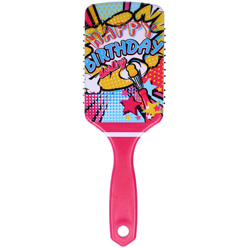 Расческа массажная прямоугольная форма КОЛЛЕКЦИЯ ИМАНИ - САНТЕГА, микс 4 дизайна, 247,5см (PVC упаковка)_4