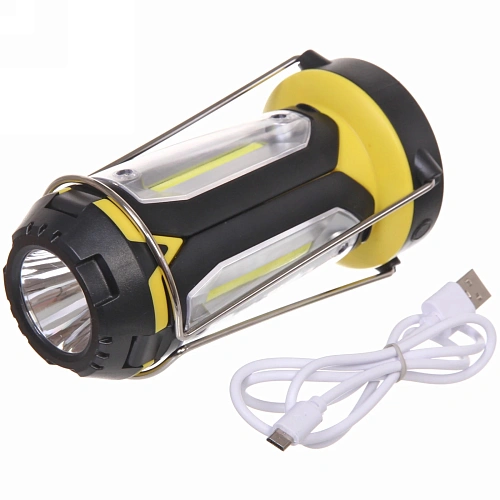 Фонарь туристический, 6 режимов, 1XPE+3COB,  аккумуляторная батарея 1200mAh, 7145см, USB 8801_5