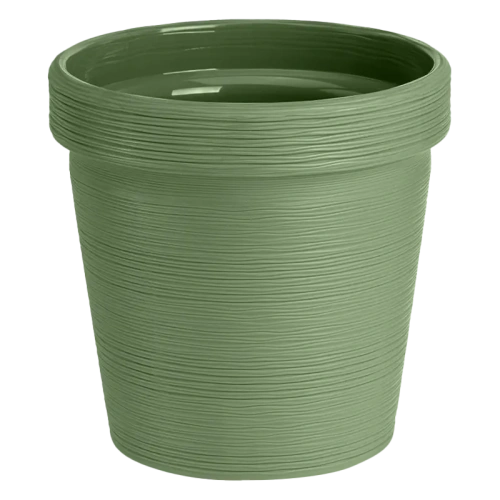 Кашпо для цветов пластиковое 3,57л d-19см "Терра" Оливковый