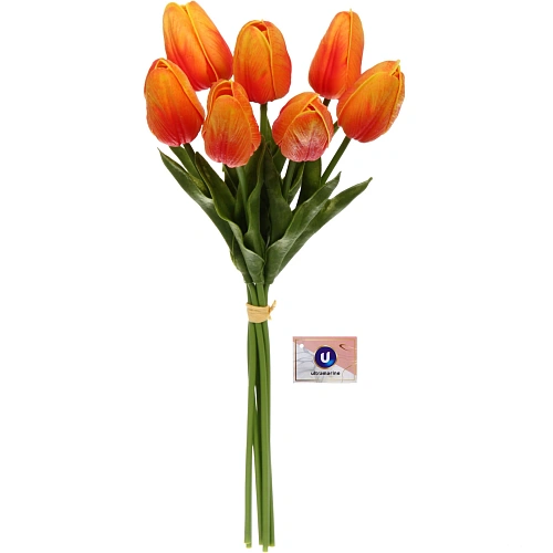 Цветы искусственные "Natur" 38см Тюльпаны 7шт желтые