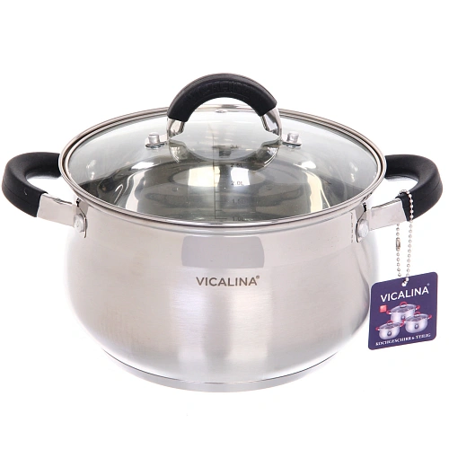 Набор посуды из нержавеющей стали VICALINA 3 предмета (3 кастрюли 2,1л, 2,9л, 3,9л) VL-811_5