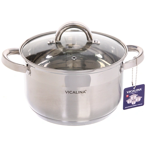 Набор посуды из нержавеющей стали VICALINA 4 предмета (4 кастрюли 1,9л, 2,7л, 3,6л, 6,0л) VL-585_9