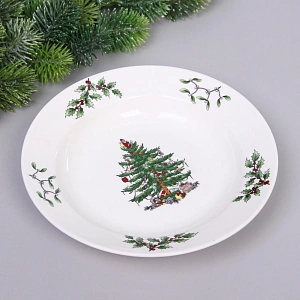 Тарелка керамическая "Ёлочка" 23*4,5см
