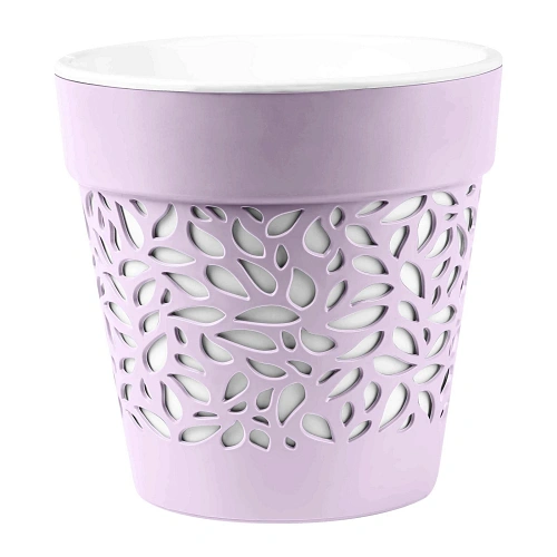Кашпо для цветов пластиковое 3,5л d-16,8см "Блоссом" Лавандовый сорбет 