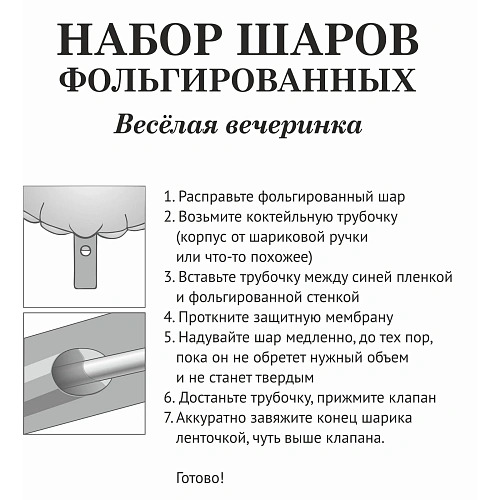 Набор шаров 7 шт Весёлая вечеринка_4