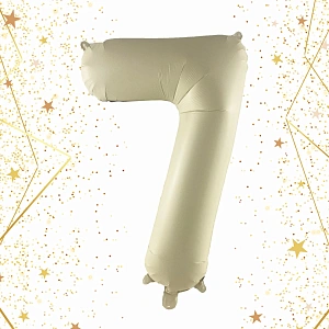 Шар фольгированный 32'/81см "Цифра "7" (молочный)