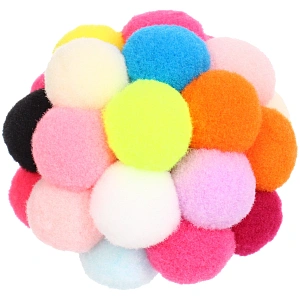 Игрушка - шарик для кошек "ИГРУЛИК", разноцветный, микс 2 цвета, d-6см (пакет с подвесом)