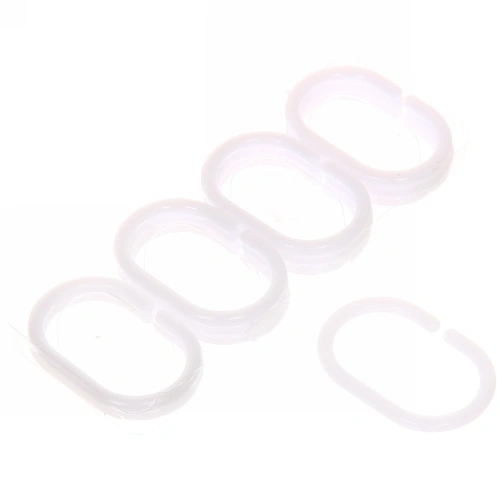 Набор колец для шторы в ванную 12шт белые