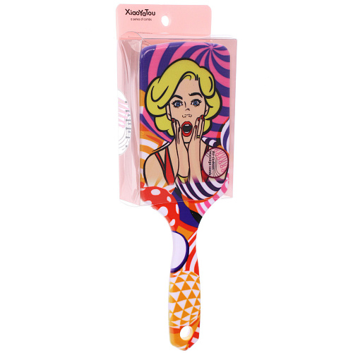 Расческа массажная прямоугольная форма КОЛЛЕКЦИЯ ИМАНИ - ФОРТУНА, микс 4 дизайна, 247,5см (PVC упаковка)_8