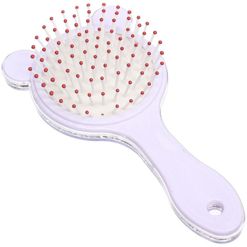 Расческа массажная детская ДЕВОЧКИ, блестки, микс 4 дизайна, 17,55,2см (пакет с подвесом)_7