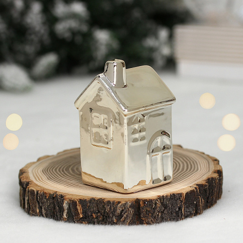 Украшение новогоднее GLOSS "Мой домишко" 3.5*4*6 см, Золото