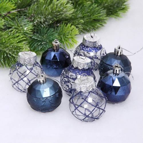 Набор шаров "Восторг" 5 см (в наборе 8 шт), Сапфир